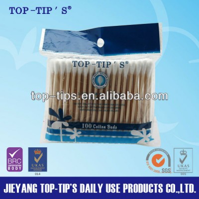 Wood and bamboo stick cotton buds,cotton swabs