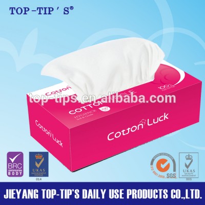 hot sale 100pcs cotton tissue comfortable facial tissue